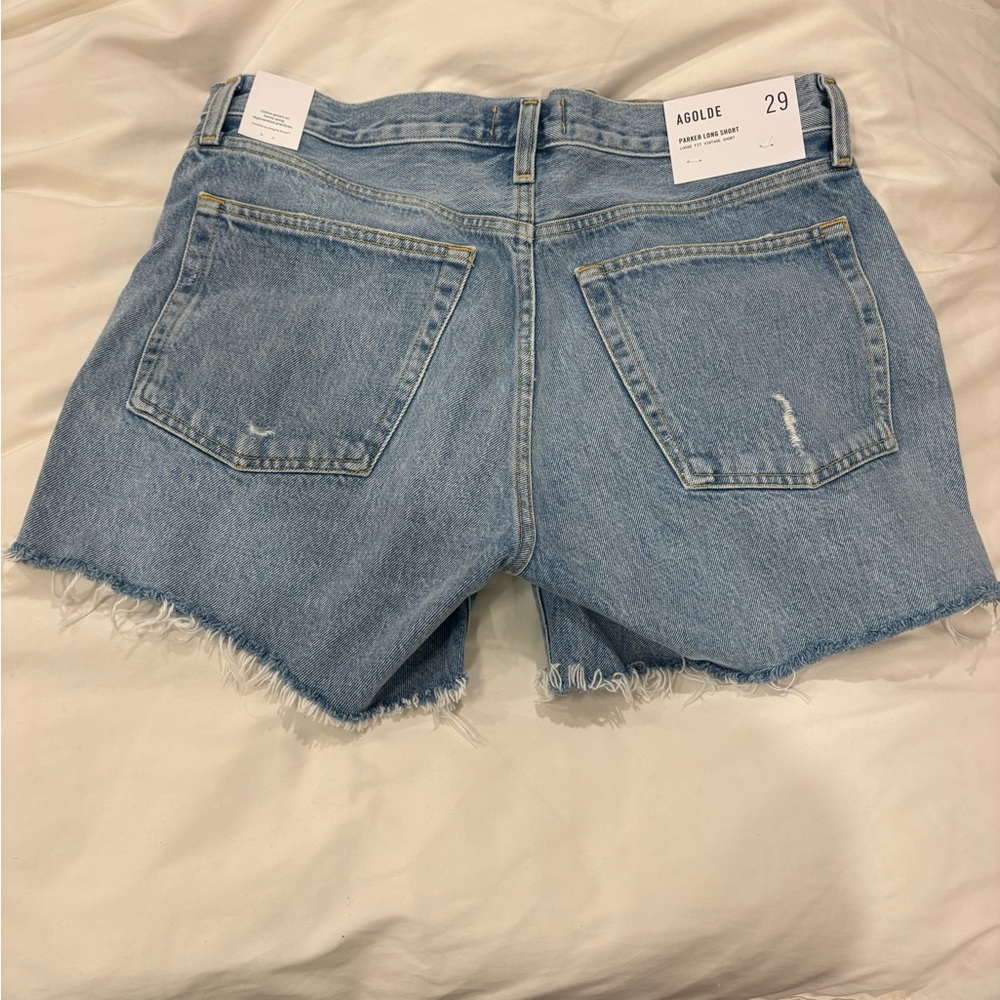 Agolde Parker Distressed Jean Shorts - Picture 4 of 7